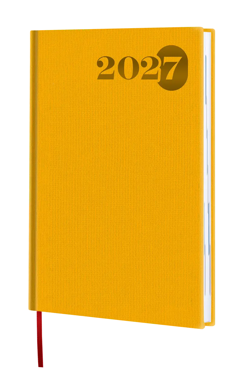Żółty kalendarz książkowy 2027